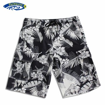 棕櫚浪新款夏威夷風格印花彈力沙灘褲沖浪褲休閑褲海邊度假