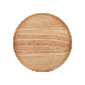 mh 家居 橡膠木盤 輕巧易清洗 適用於點心、水果、輕食  24cm  原木色  2個