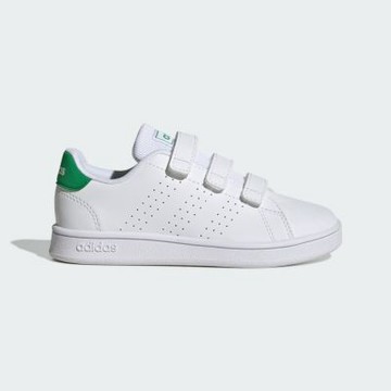 Adidas 愛迪達 Advantage CF C [GW6494] 大童 休閒鞋 復古 皮革 流行 白綠
