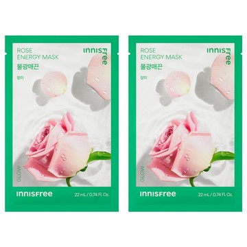 INNISFREE 台灣公司貨 我的真萃能量面膜 玫瑰 22ml  2個  1個裝