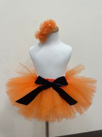 愛馬仕橘手工紗裙