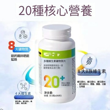 🧩多種維生素＋礦物質｜A+C+D+E+B群綜合配方｜果味咀嚼錠｜兒童成人日常補給｜100片