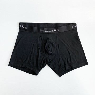 美國百分百【全新真品】Abercrombie & Fitch 內褲 純棉 男 平口褲 AF 四角褲 黑色/深藍 CB86