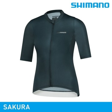 SHIMANO SAKURA 女性短袖車衣 / 深海藍
