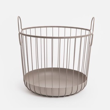 ZONE 鐵製提把收納籃XL 褐