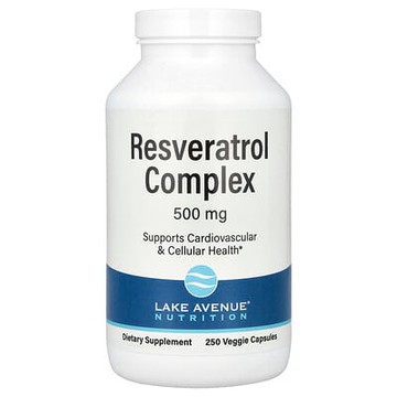 Lake Avenue Nutrition, 白藜蘆醇複合素食膠囊，500 毫克，250 粒