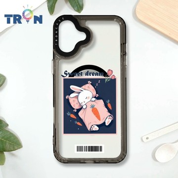 TRON IPHONE 16 PLUS 小動物晚安美夢系列透明殼 防摔 MAGSAFE 磁吸 太空載具殼 透黑 手機殼