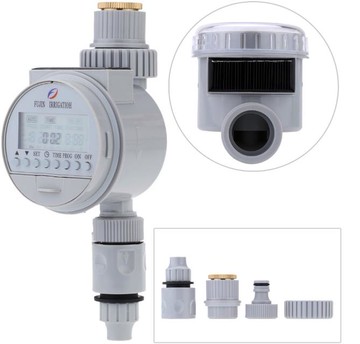 出口智能灌溉太陽能電池控制器家庭自動澆花定時器澆水液晶顯示