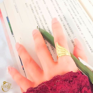【晶曜珠寶】黃金戒指 女戒 凱旋之翼 1.78錢