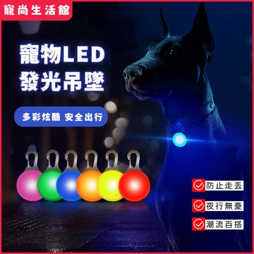 寵物LED狗狗發光吊墜 夜光防走失丟燈狗牌 夜間遛狗燈 防走失丟燈狗牌 貓咪鈴鐺遛寵安全夜 間遛狗超醒目