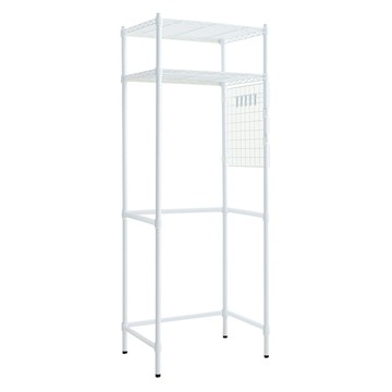 dayneeds 日需百備 輕型廚房冰箱架 含PP板 + 掛勾  白色  165 x 60 x 45cm  2層