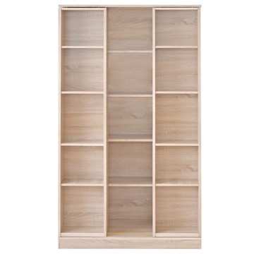 《HOPMA》美背歐森雙排活動書櫃 台灣製造 滑門櫃 儲藏收納 玄關櫃 置物書櫃-淺橡(漂流)木