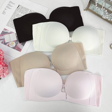 【Mini Queen】微釦之間 單內衣 防滑聚攏雙扣無痕無鋼圈前扣內衣(4色70-85)