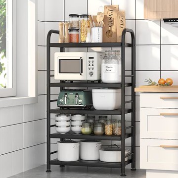 廚房置物架落地多層碗碟收納架微波爐架放鍋烤箱調料家用用品大全