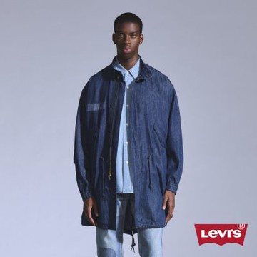 Levi s Blue Tab 男款 丹寧牛仔立領風衣外套 男生上衣 熱賣單品