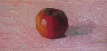 still life with red apple