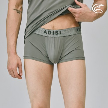 ADISI 男Tactel Pro快乾排汗四角內褲(合身短版) AUP2391026 (S-3XL) 中灰｜吸濕排汗 快乾 彈性 透氣 輕量