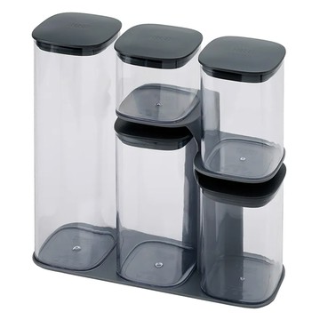 Joseph Joseph 好拿取收納罐5件組 附立架  1套  收納罐 5個 + 立架