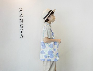 【牽牛花-圓底肩背袋】大容量 / 印花提袋