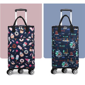 時尚買菜車家用便攜購物小拉車輕便可折疊小推車防水買菜包手拖車