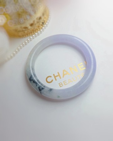 招財•圓滿•貴人•桃花|冰膠紫飄花|緬甸A貨翡翠圓條手鐲55.2/18