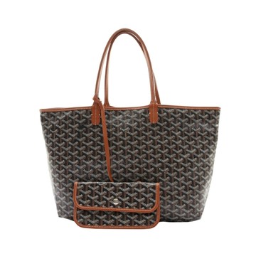 GOYARD 高雅德 Saint Louis PM 肩背包 棕色 Goyardine 帆布 STLOUIPMLT 【二手名牌BRAND OFF】