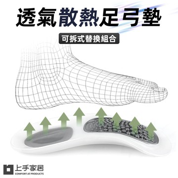 【上手家居】扁平足足弓鞋墊-D碼(鞋墊/足弓墊/扁平足鞋墊/高足弓鞋墊/足弓支撐墊)