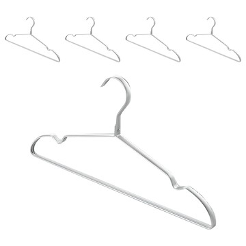 bebehome 超輕量太空鋁合金加寬衣架 42 x 20 x 1cm 5個  銀色  1組