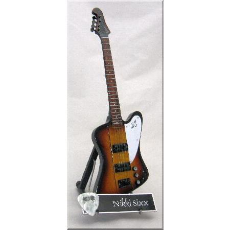 NIKKI SIXX Miniature Guitar Bass Thunderbird w Guitar Pick