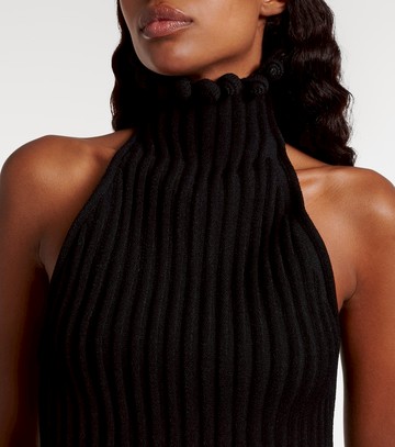 Alaïa Ribbed-knit turtleneck top