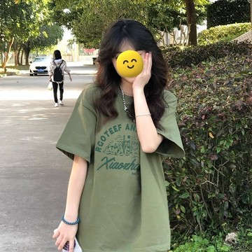 【鹿向南】100%純棉T恤 韓版上衣 短袖上衣 oversizet恤 ins 風 歐美上衣 韓系衣服 正韓上衣 女生上衣