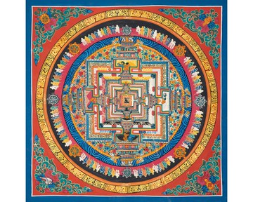 **镶金时轮金刚唐卡——闪耀智慧之光的佛教圣艺**