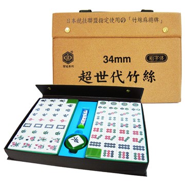 榮冠超世代竹絲麻將綠34mm