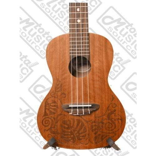 Luna Mahogany Concert Ukulele with Lizard Design, UKE MO MAH, Bag, FREE Aquila