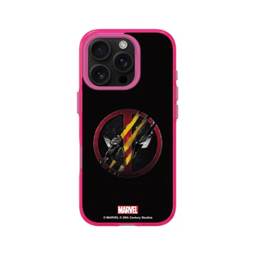 iPhone 16 Pro Clear 粉漾桃 - 迪士尼-漫威 Marvel - 死侍與金鋼狼-Logo