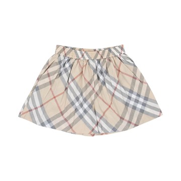 BURBERRY Kids 米色經典格紋短褲