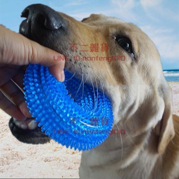 狗狗玩具圈幼犬發聲解悶玩具益智耐咬磨牙彈力金毛寵物玩具【不二雜貨】