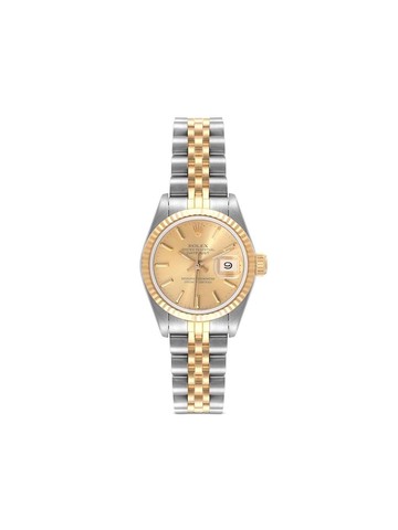 Rolex - 1990s pre-owned Datejust 26mm - unisex - stainless steel/18kt Gold Plated Steel - One Size - Yellow