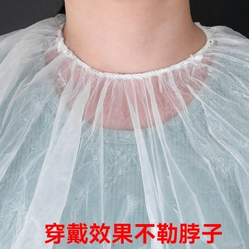 家用圍布理髮店焗油加厚鬆緊口一次性披肩家用美髮染髮塑料圍脖