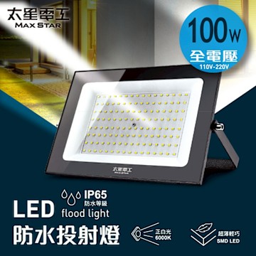 太星電工 100WLED防水投射燈/全電壓 WDA30100