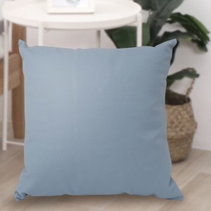 簡約仿皮革彈力小抱枕-釉藍