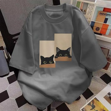 【M-5XL】100%純棉T恤 衣服 大尺碼男裝 日系男裝 短袖上衣 五分袖 圓領 短t 棉T 休閒 ins風 0P2M