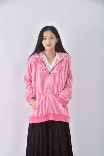 (XL) tommy hilfiger棉質橫線條粉色外套