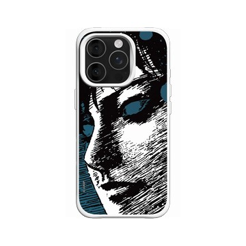 iPhone 16 Pro SolidX 白 - 伊藤潤二驚選集 Junji Ito - 抽色設計款 - 十字路口的美少年