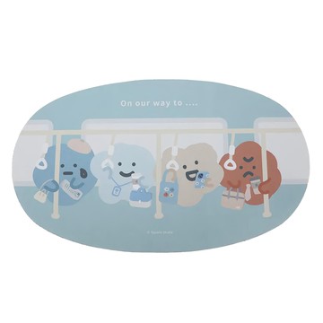 Square Studio 方坊 滑鼠墊 尺寸約寬41公分 X 高23.5公分 超細纖維  旅途中  1個