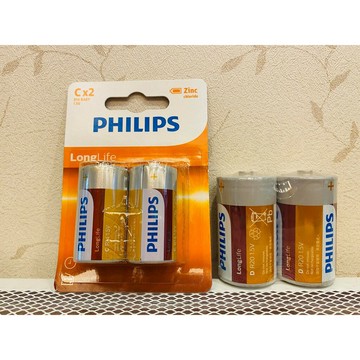 ✨國際品牌? PHILIPS 飛利浦 碳鋅電池 1號 2號 乾電池 1.5V D C R20 R14 熱水器電池 瓦斯爐