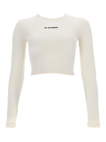 jil sander cropped top with logo