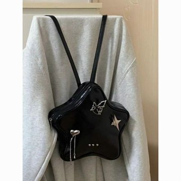 【臺灣有貨】千禧辣妹包包女生高級感y2k雙肩包夏天洋氣時尚五角星鏈條小背包