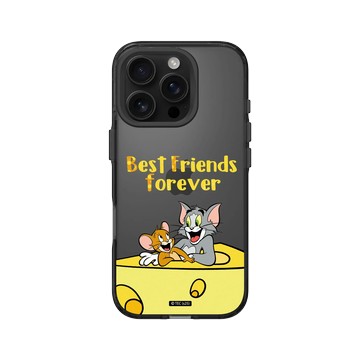 iPhone 16 Pro Clear 酷墨灰 - 湯姆貓與傑利鼠 Tom and Jerry - Best friends