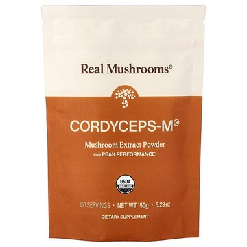 Real Mushrooms, Cordyceps-M，有機蘑菇浸膏粉，5.29 盎司（150 克）